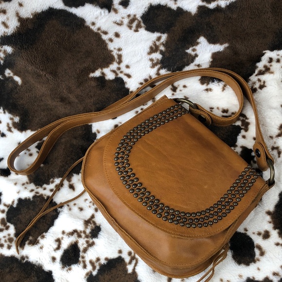 McFadin Western leather studded fringe saddle bag Texas Rodeo Cowgirl - Picture 13 of 16